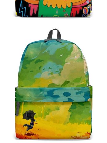 Customize one piece with pictures, minimum order canvas simple backpack, men’s backpack, large capacity student school bag, computer travel bag